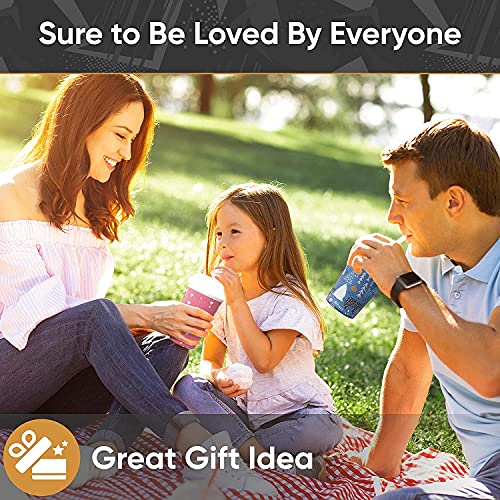 Baxendale Iced Coffee Sleeve Cups - 2 Pack - Neoprene Iced Coffee Sleeve - Large 32oz (Good Vibes)