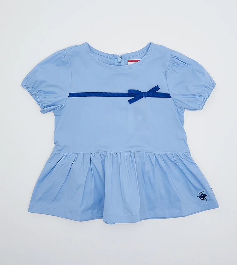 بيفرلي هيلز بولو كلوب فستان بولو بيفرلي هيلز بأكمام قصيرة سادة