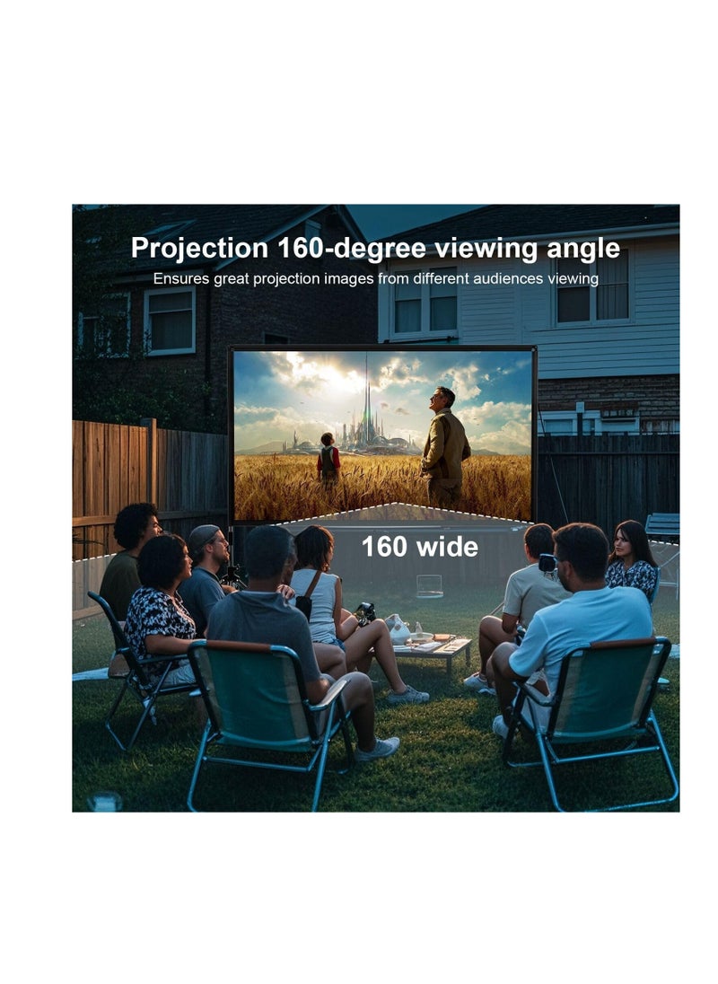 Generic Projector Screen and Stand, 84 inch Portable Projector Screen with Stand, Indoor Outdoor Projection Screen, 16:9 4K HD Wrinkle-Free Movie Screen with Carry Bag for Home Movie Theater (84")  - Image 3