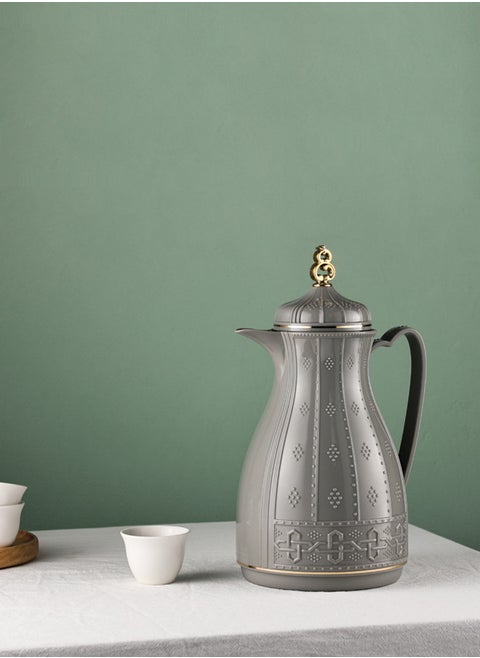 Tea/Coffee Flask 1L Grey/Gold
