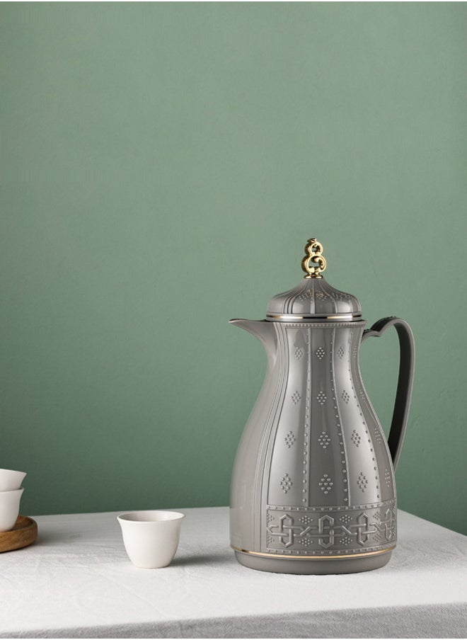 REEM Tea/Coffee Flask 1L Grey/Gold  - Image 1