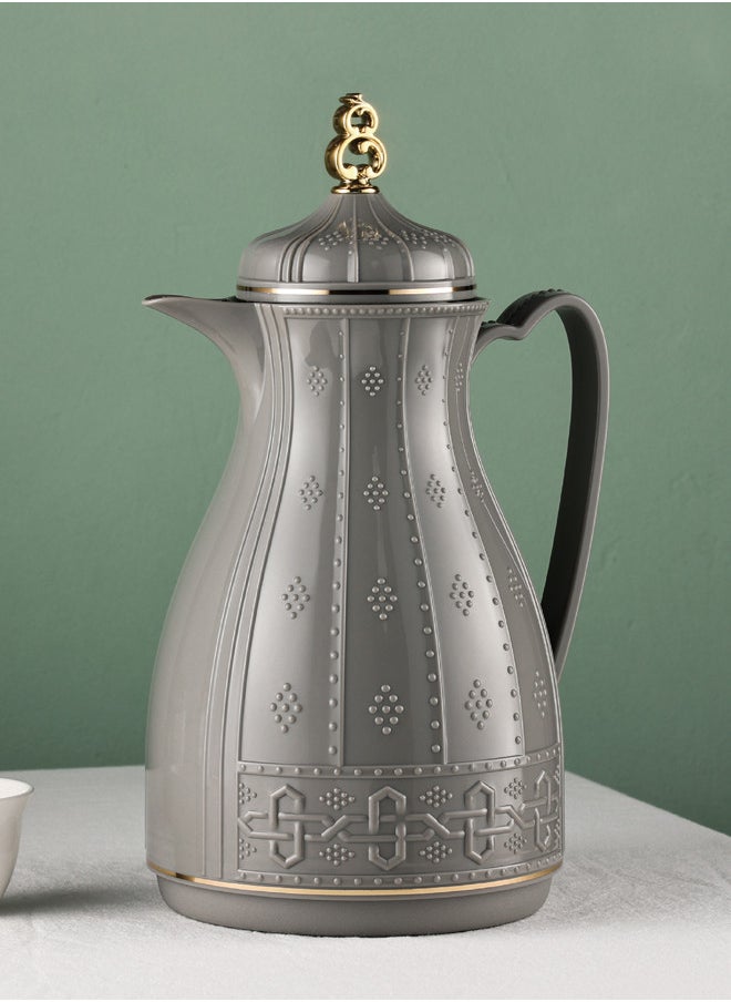 REEM Tea/Coffee Flask 1L Grey/Gold  - Image 2