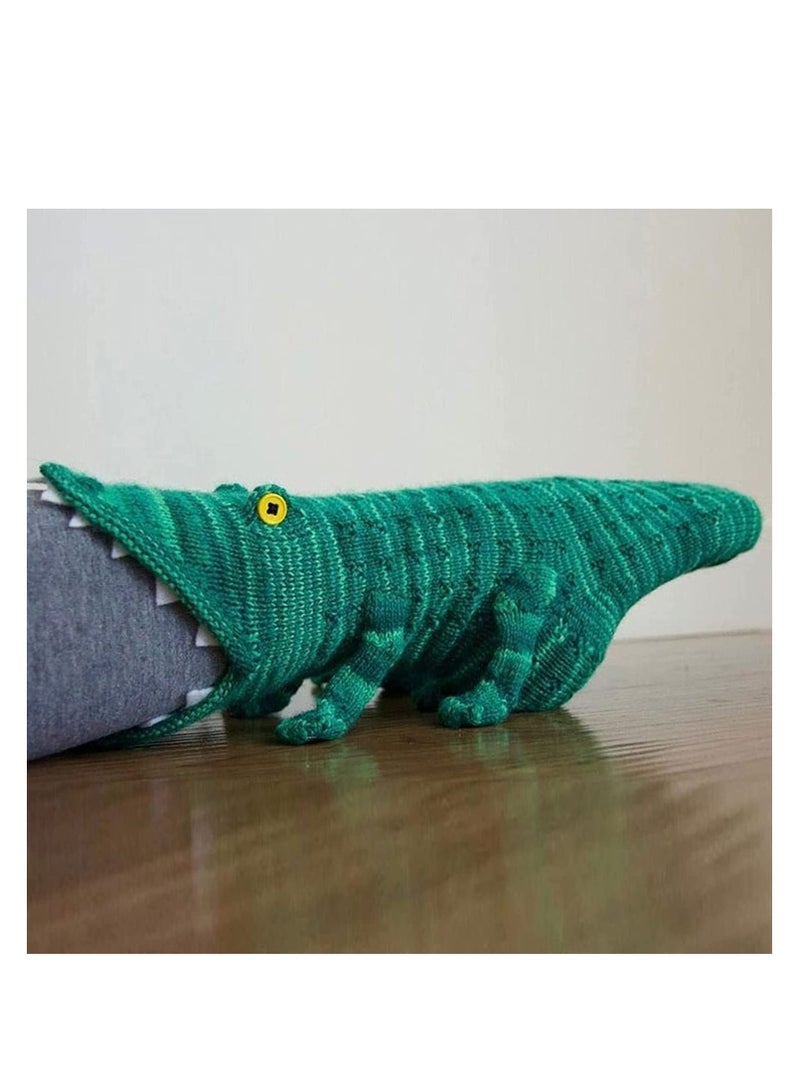 Y&D Socks 3D Crocodile Funny Animal for Women Summer Air-Conditioning Knit Floor Shark Unique Winter Home Warm Soft Sweat Absorption Deodorization Unisex - Image 3