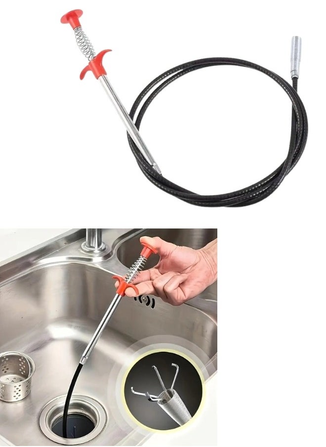 Happy Home - Snake Design Drain Clog Remover Flexible Tool for Difficult Places 90cm - Image 1