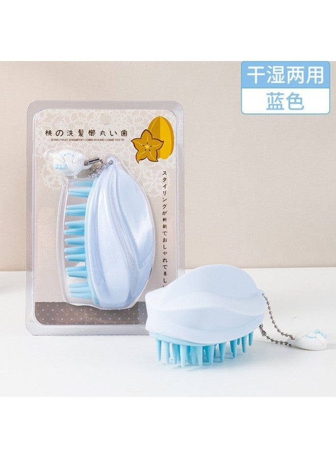 Style Wet And Dry Carambola Silicone Shampoo Brush To Clean Scalp For Men And Women With Co Teeth And Soft Teeth Massage Shampoo Brush