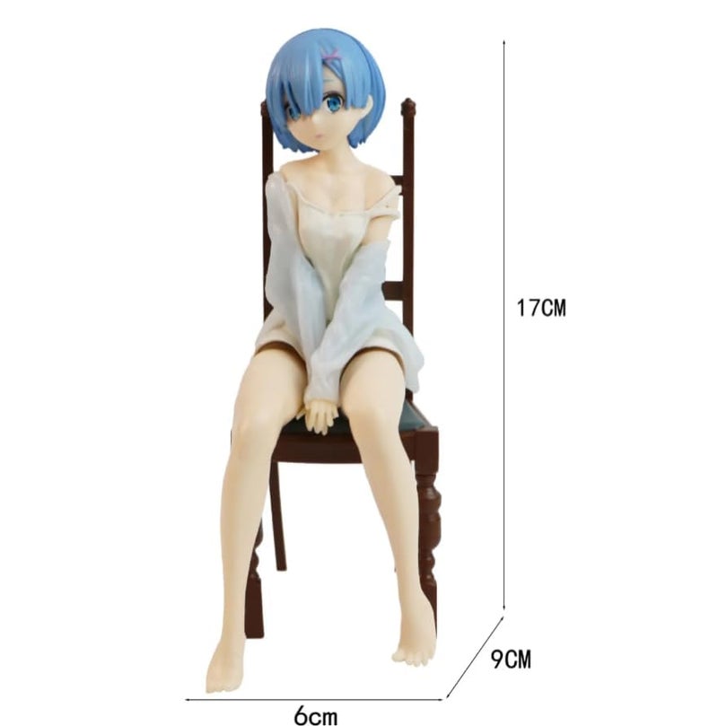 YOURKARTS.COM 17cm Anime Girl Figurine on Chair Blue Dress Character Showpiece | Cute Decoration for Tabletop, Office Desk or Bedroom Shelf | Trending Accessories 2025 - Image 5