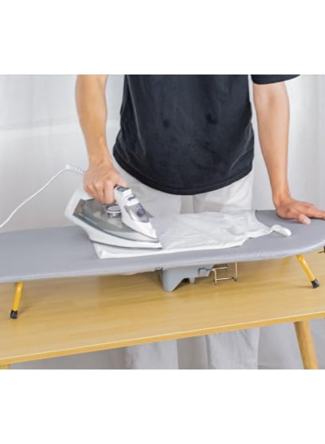 7MD Wall Mounted Folding Ironing Board with Storage Shelf, Space Saving Foldable Design, Breathable Mesh Surface, Safety Buckle, Non Slip Feet, Easy Installation for Home Laundry and Small Spaces - Image 3