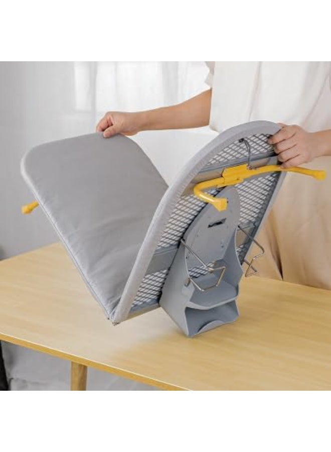 7MD Wall Mounted Folding Ironing Board with Storage Shelf, Space Saving Foldable Design, Breathable Mesh Surface, Safety Buckle, Non Slip Feet, Easy Installation for Home Laundry and Small Spaces - Image 2
