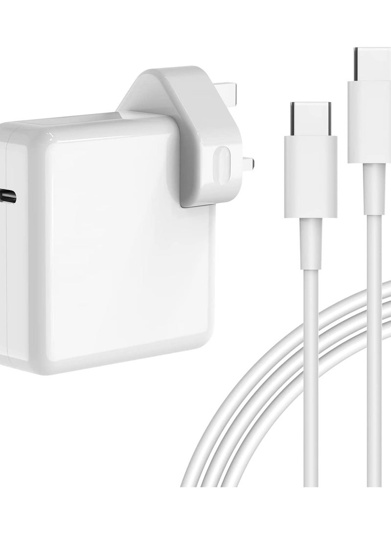 Replacement Mac Book Charger, 61W Laptop Charger USB C Power Adapter with Cable for MacBook Air Pro 13/12 inch 2022--2018, iPad Pro 12.9 11 - Image 1