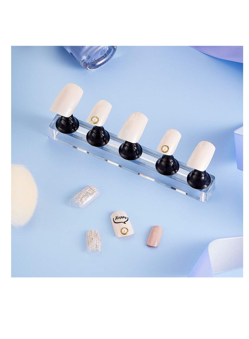 Bluejw Acrylic Nail Display Stand Tip Practice Magnetic Holder Fingernail DIY Art for False Manicure Tool Home Salon Use - Image 5