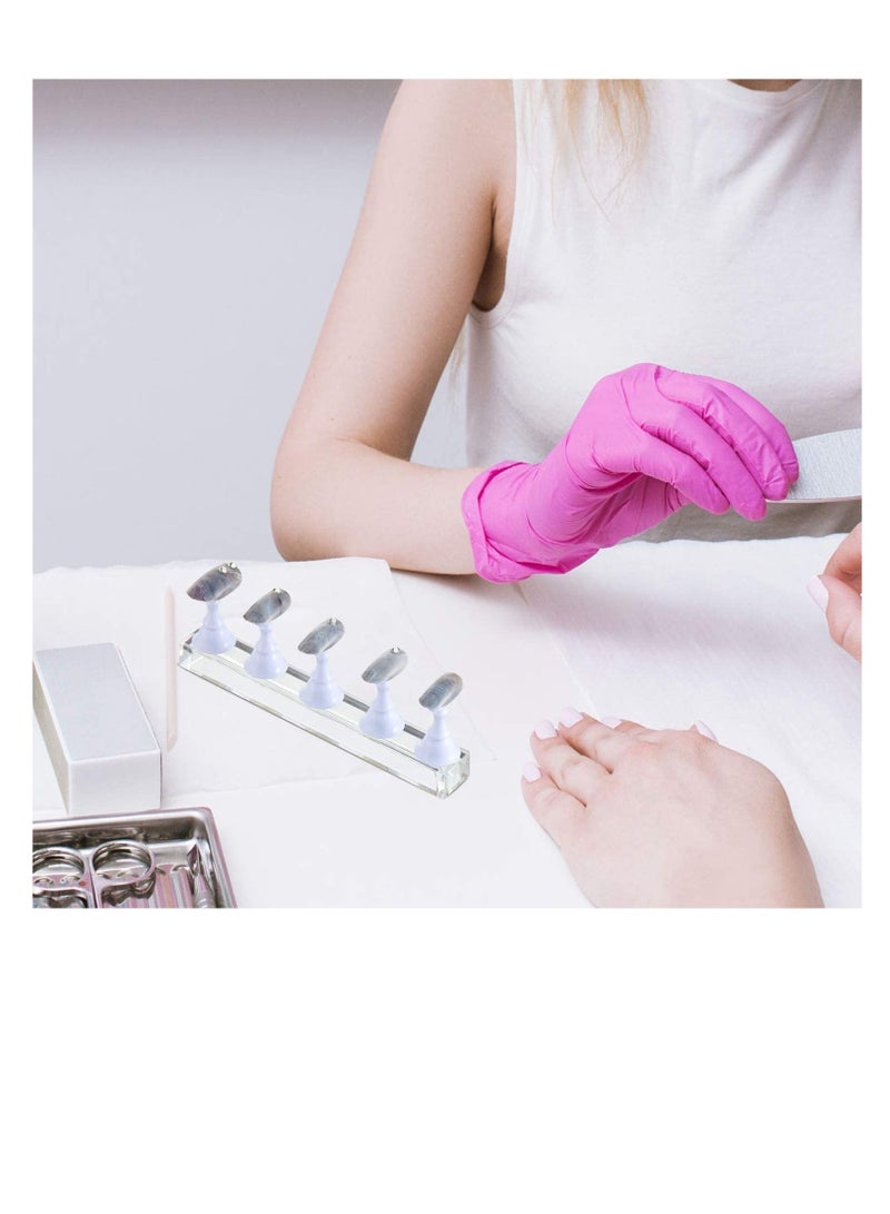 Bluejw Acrylic Nail Display Stand Tip Practice Magnetic Holder Fingernail DIY Art for False Manicure Tool Home Salon Use - Image 2
