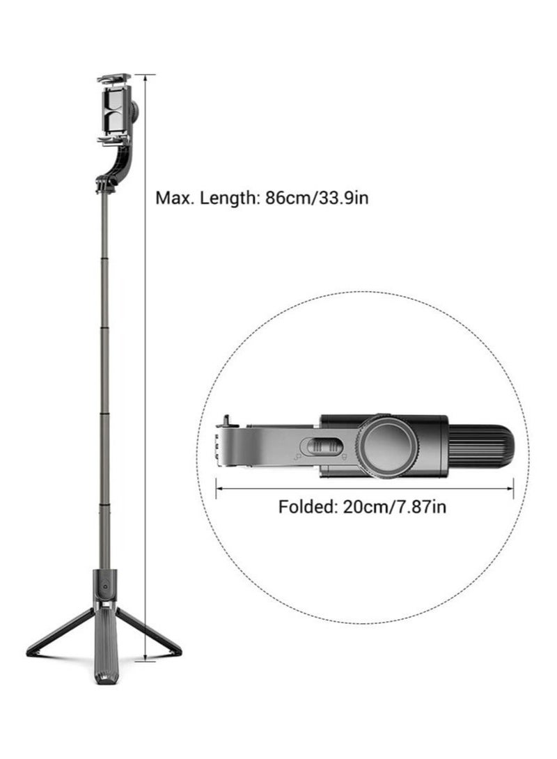 Gimbal Stabilizer,3 in 1 Phone Gimbal Stabilizer Selfie Stick Tripod 86cm 5-Section - Image 5
