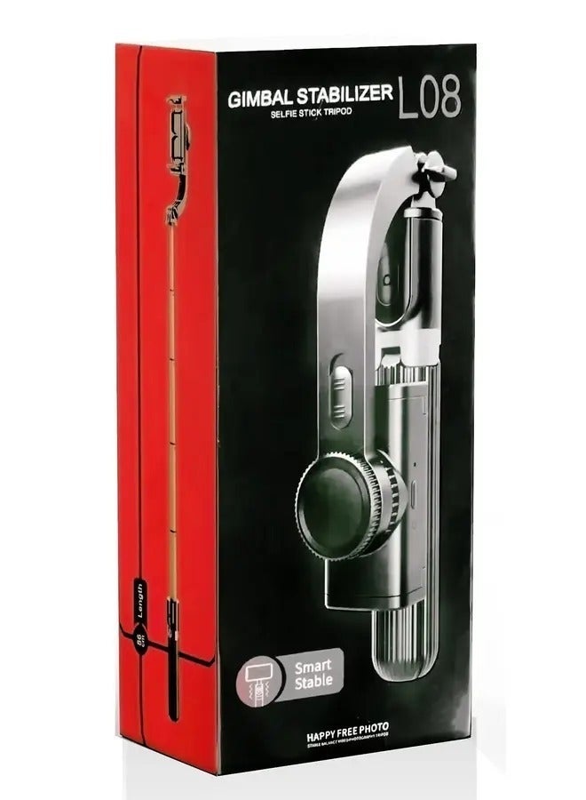 Gimbal Stabilizer,3 in 1 Phone Gimbal Stabilizer Selfie Stick Tripod 86cm 5-Section - Image 1