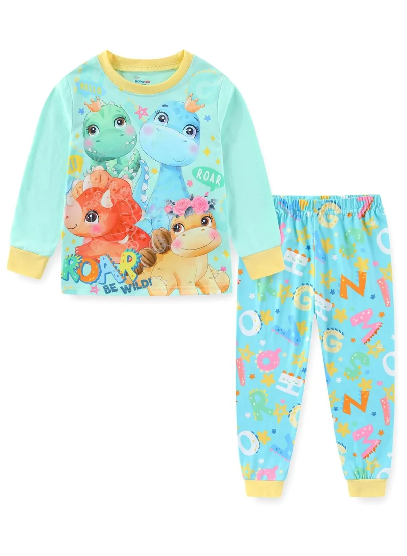 بيبي كلو Glow Jungle Dinos Boys Cotton Night Suit