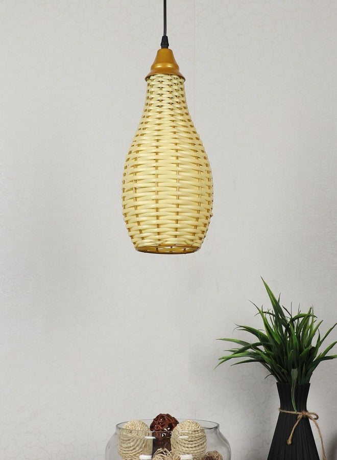 ELIANTE Zenithra Hanging Light with E27 Holder and Cream Plastic Shade | | 3 Years Warranty | Free - LED LAMP - Image 2