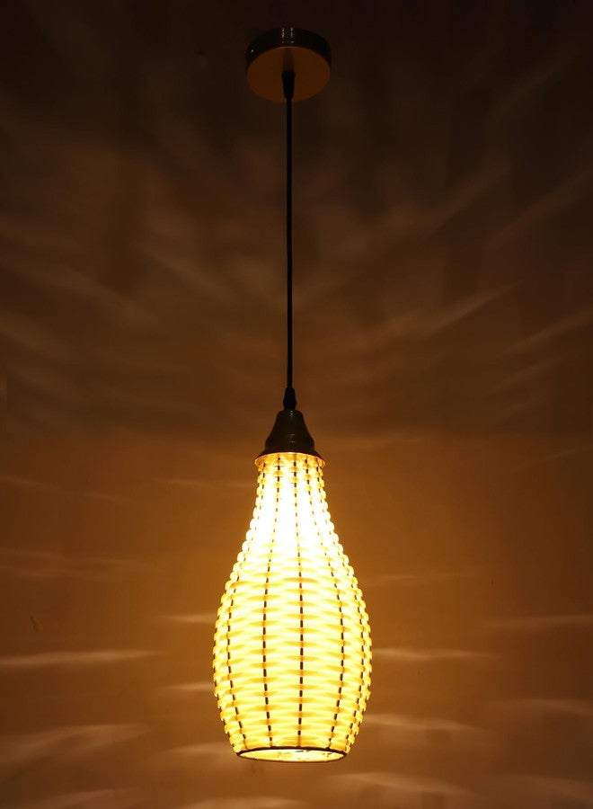 ELIANTE Zenithra Hanging Light with E27 Holder and Cream Plastic Shade | | 3 Years Warranty | Free - LED LAMP - Image 5