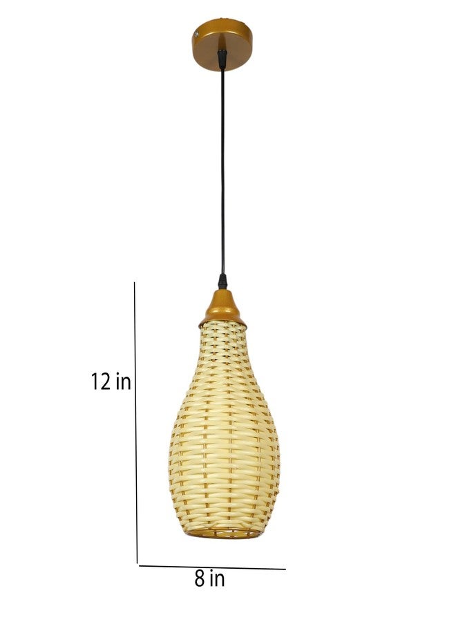 ELIANTE Zenithra Hanging Light with E27 Holder and Cream Plastic Shade | | 3 Years Warranty | Free - LED LAMP - Image 4