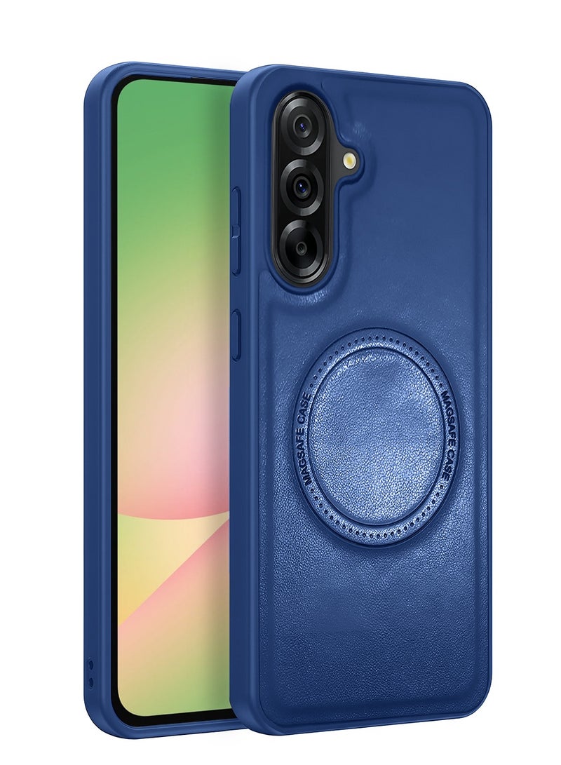 Wtech Samsung Galaxy A56 5G 2025 Premium PU Leather Hard Shockproof with MagSafe Magnet Case Cover - Navy Blue - Image 1