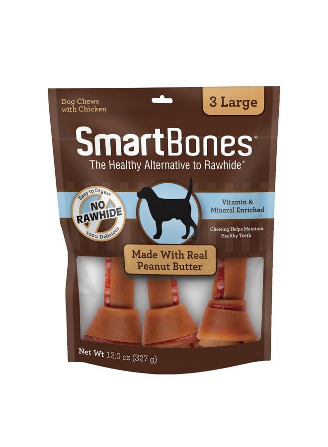 SmartBones Dog Chews, Treat Your Dog to Rawhide-Free Dog Bones, Made With Real Meat and Vegetables, 3 Large - Image 1