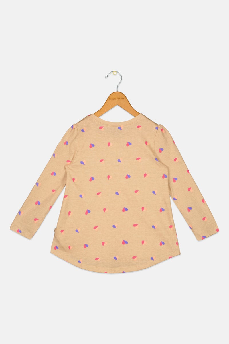 GAP Toddlers Girl Allover Print Top, Tan  - Image 2