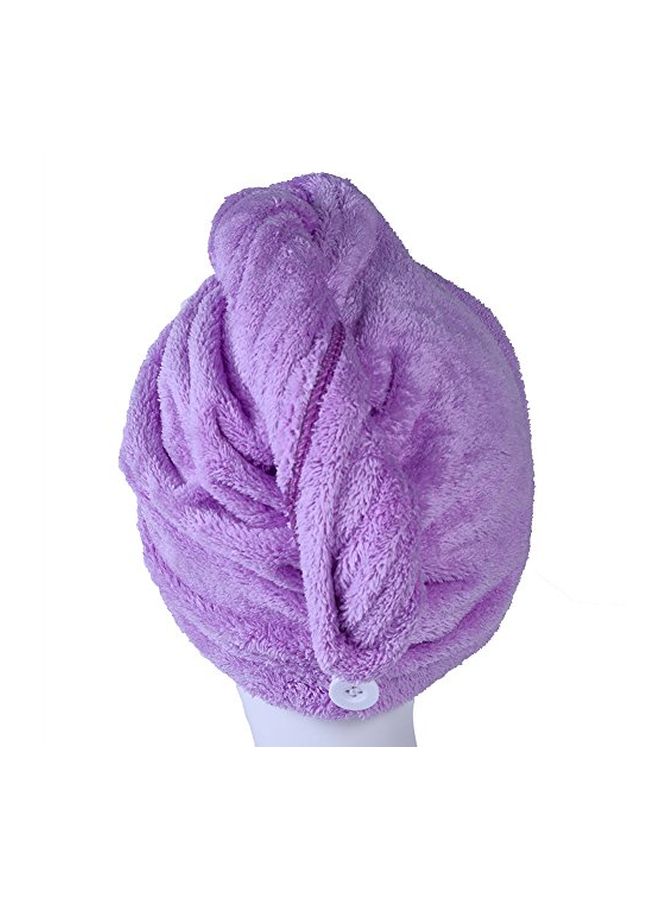Pack Of 4 Microfiber Quick Drying Hair Towel Wrap Blue/Pink/Purple - Image 2