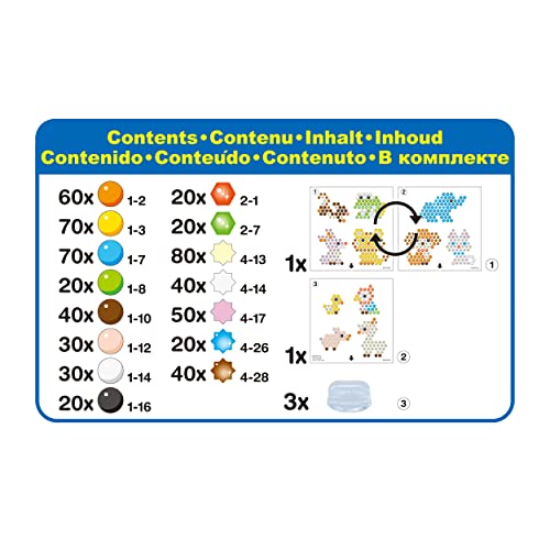 Aquabeads Arts & Crafts Animal Buddies Theme Refill with Beads and Templates - Image 3