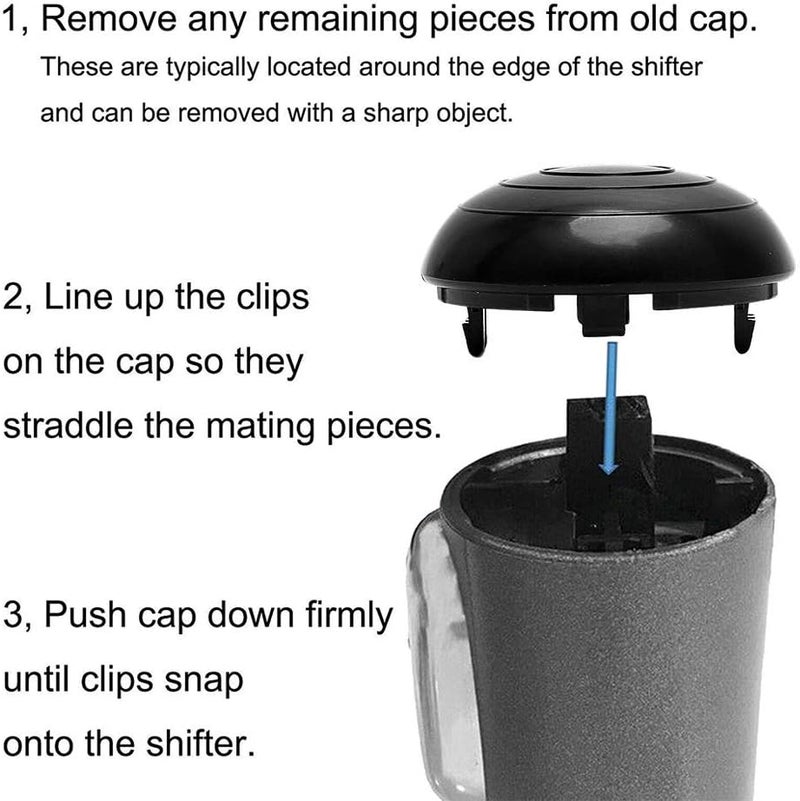 BASIKER Shifter Knob Cap Fit for Ford F-150 2004 2005 2006 Black Damping Cover Easy Installation Better Quality F150 - Image 3