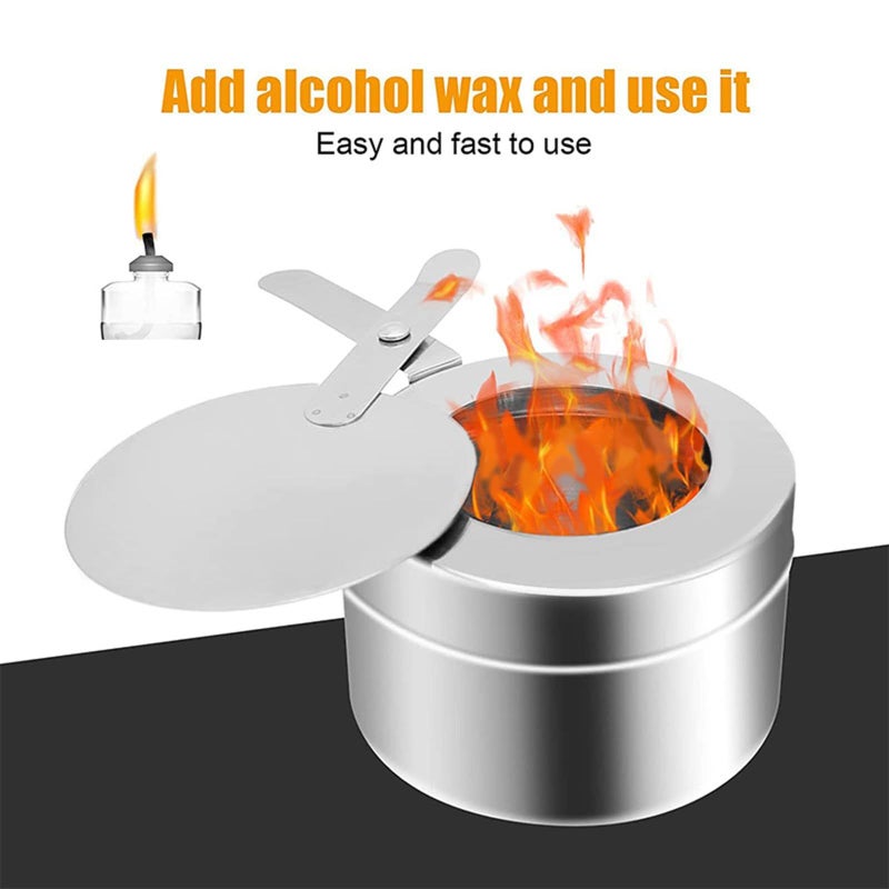 Stainless Steel Chafing Fuel Holder for Buffet Warmer Trays Canned Heats Box - Image 4