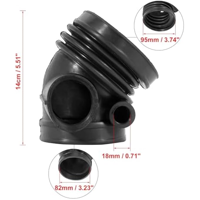 CHEFRU Air Intake Tube Hose Compatible With 528i 1997-1998 Car Air Intake Hose Tube 13541740931 Air Filter Flow Intake Hose - Image 2