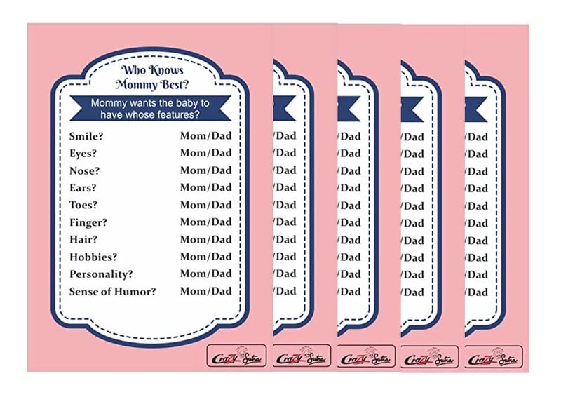 Crazy Sutra Playzo by Crazy Sutra Baby Shower Game Pack | Fun & Interactive Party Games for Mom & Dad Shower Celebrations | 50 Sheets | Premium 100 GSM Paper | Multicolor - Image 1