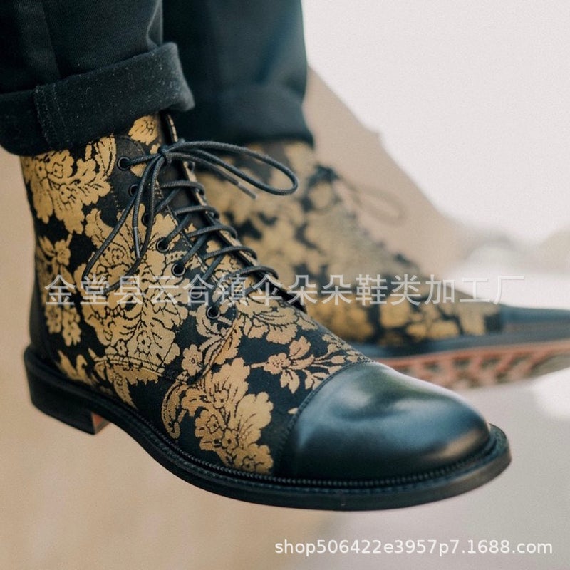 2021 New Style Low Heel 48 Yard Front Lace-Up Low Barrel Martins Trendy - Image 4