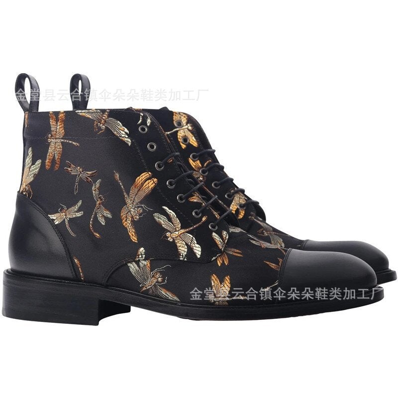2021 New Style Low Heel 48 Yard Front Lace-Up Low Barrel Martins Trendy - Image 2