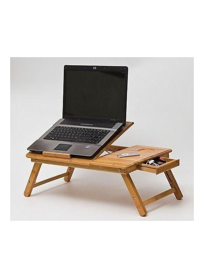 Loquat Laptop Table With Cooling Fan Beige - Image 2