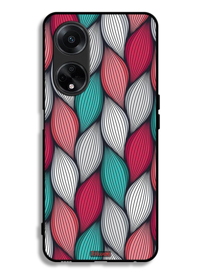 Tolwak Oppo A98 5G Protective Case Cover Feather Pattern - Image 1