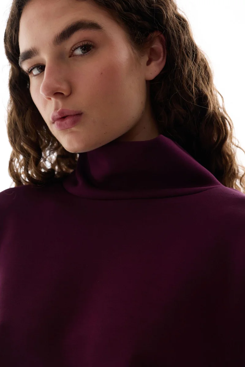 بنتي PENTI Women's Modal Turtleneck Long Sleeve Blouse