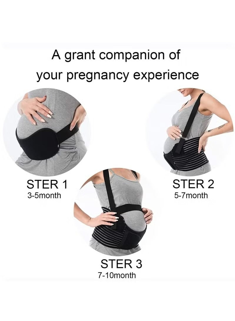Maternity belt, Belly Band Support Maternity Belt Pregnancy Belly Band Waist Abdominal Back Belly Band Support Brace Adjustable Breathable Belly Support Care Pregnancy - Image 3