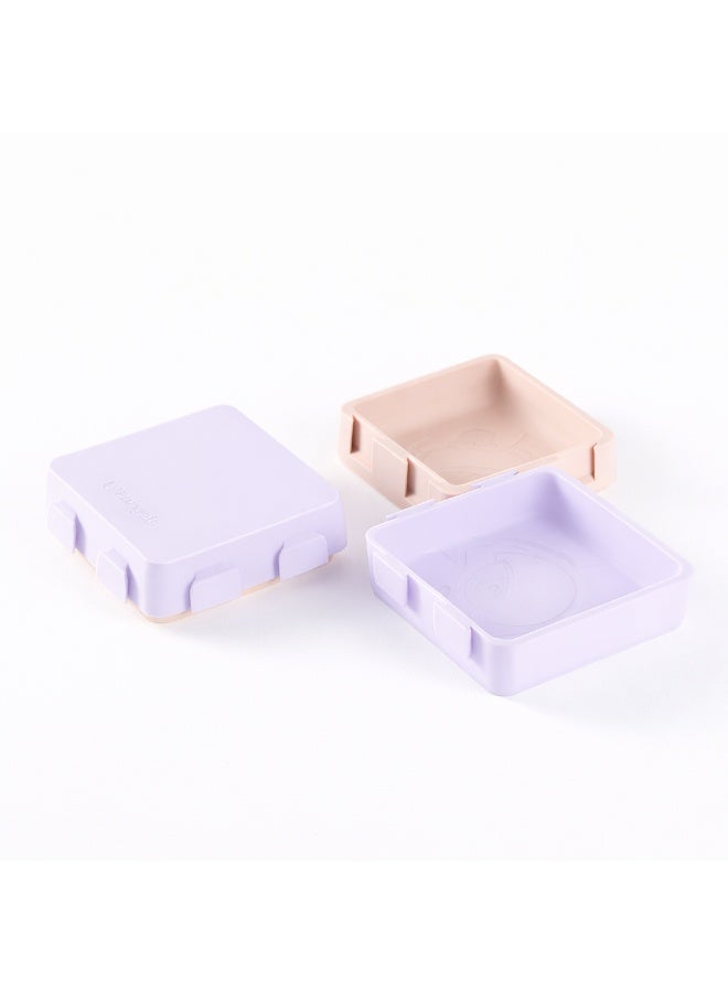 2angels 2 in 1 Silicone Pack N' Go PUZZLEplate - Lavender + Latte - Image 1