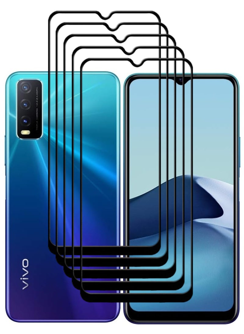 ACLIX 5 Pieces Antistatic ESD Dustproof Premium Quality High Definition Tempered Glass Screen Protector Designed For vivo Y20 - Image 1