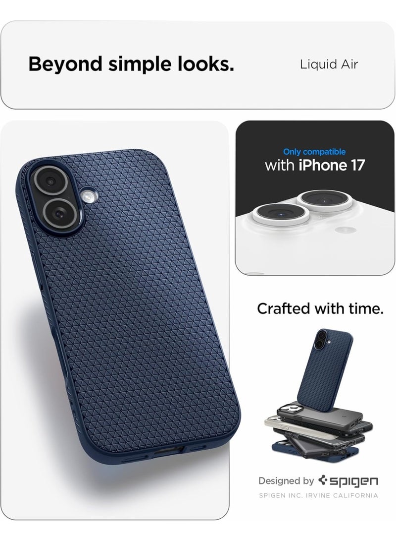 Spigen Liquid Air iPhone 17 Case Cover (2025) - Navy Blue - Image 4