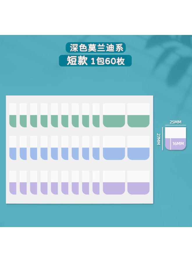 HELPS ملصقات مورايندي الرصاصية لتصنيف الملاحظات ملصقات ملونة فلورية علامات مرجعية ملاحظات شفافة ملصقات فهرسة - Image 1