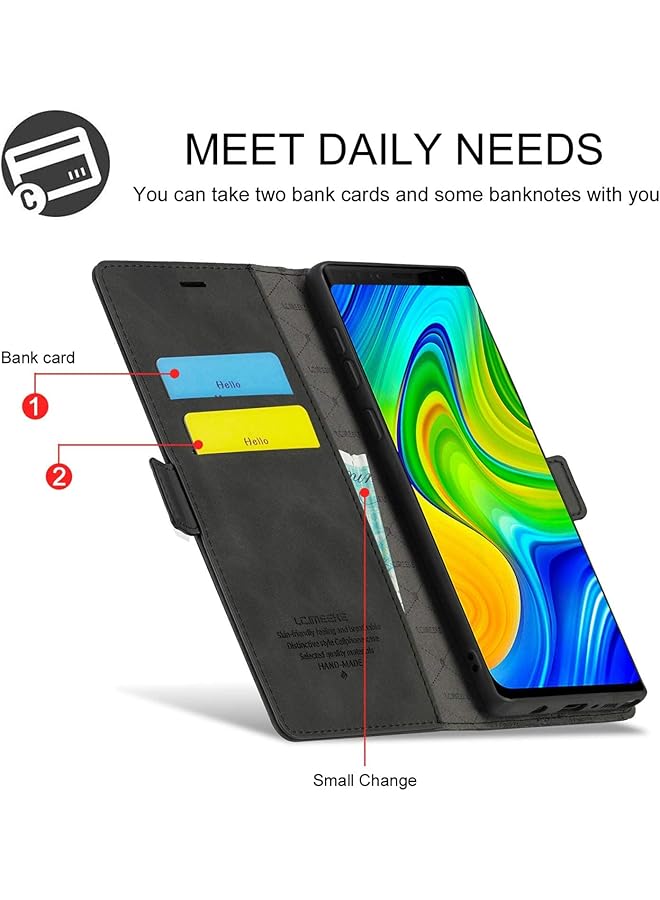 Leather Case For Samsung Galaxy Note 9 Premium Wallet Case With Kickstand And Credit Slots Folio Flip Cover For Samsung Galaxy Note 9 Samsung Note 9 Black