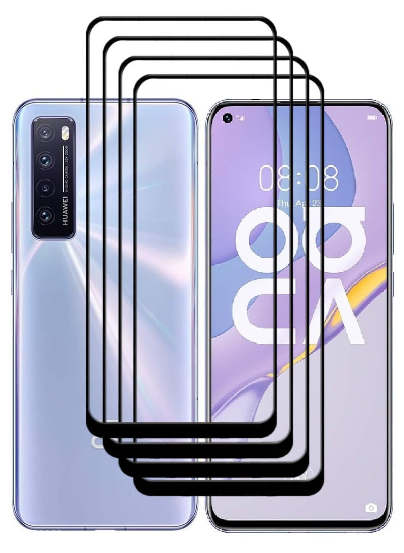 ACLIX 4 Pieces Antistatic ESD Dustproof Premium Quality High Definition Tempered Glass Screen Protector Designed For Huawei nova 7 5G - Image 1