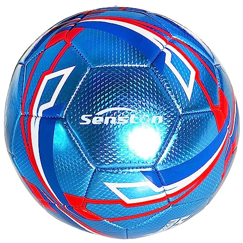 Senston Soccer Ball with Pump Size 5 - Durable Waterproof Football for Indoor/Outdoor Training, Includes Hand Pump & Needle - Image 2