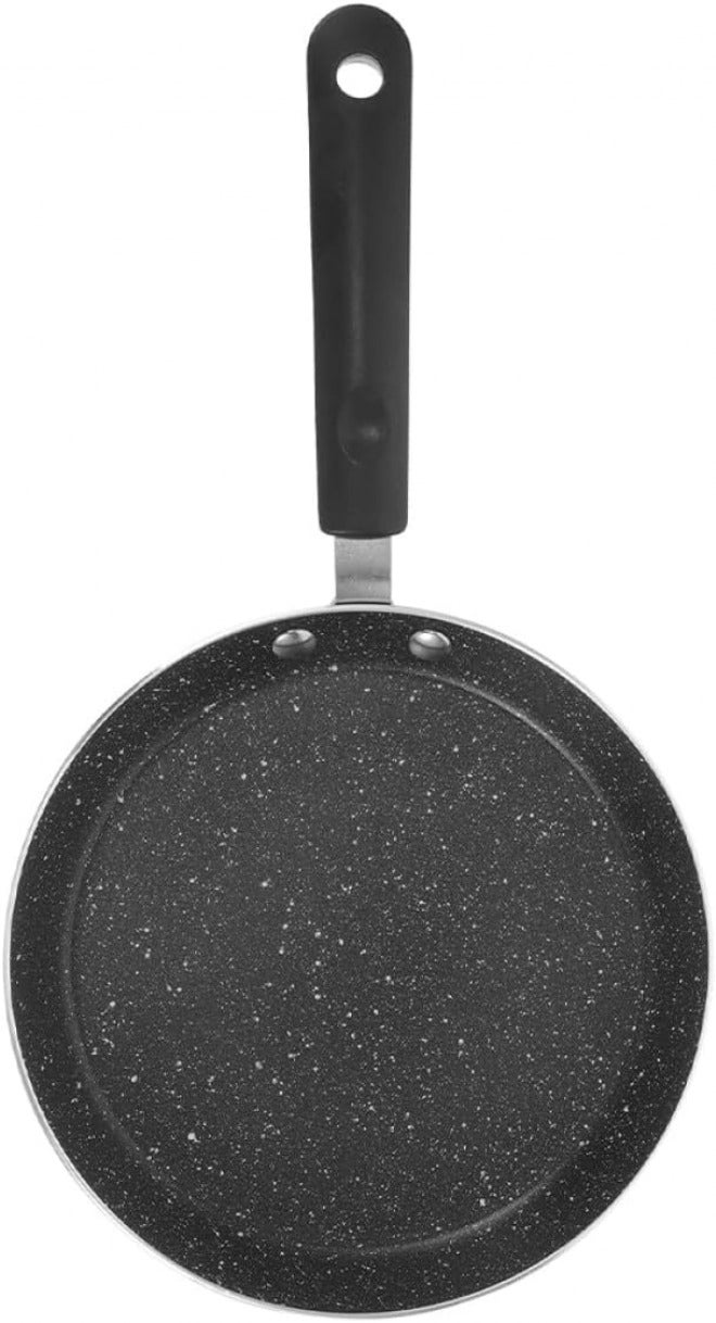 Zerodeko Aluminum Non-stick Fry Pan 22cm Induction Compatible Skillet for Gas Stove Pancakes and Eggs Cooking Pan Black Nonstick Coating Household Breakfast Cookware - Image 1
