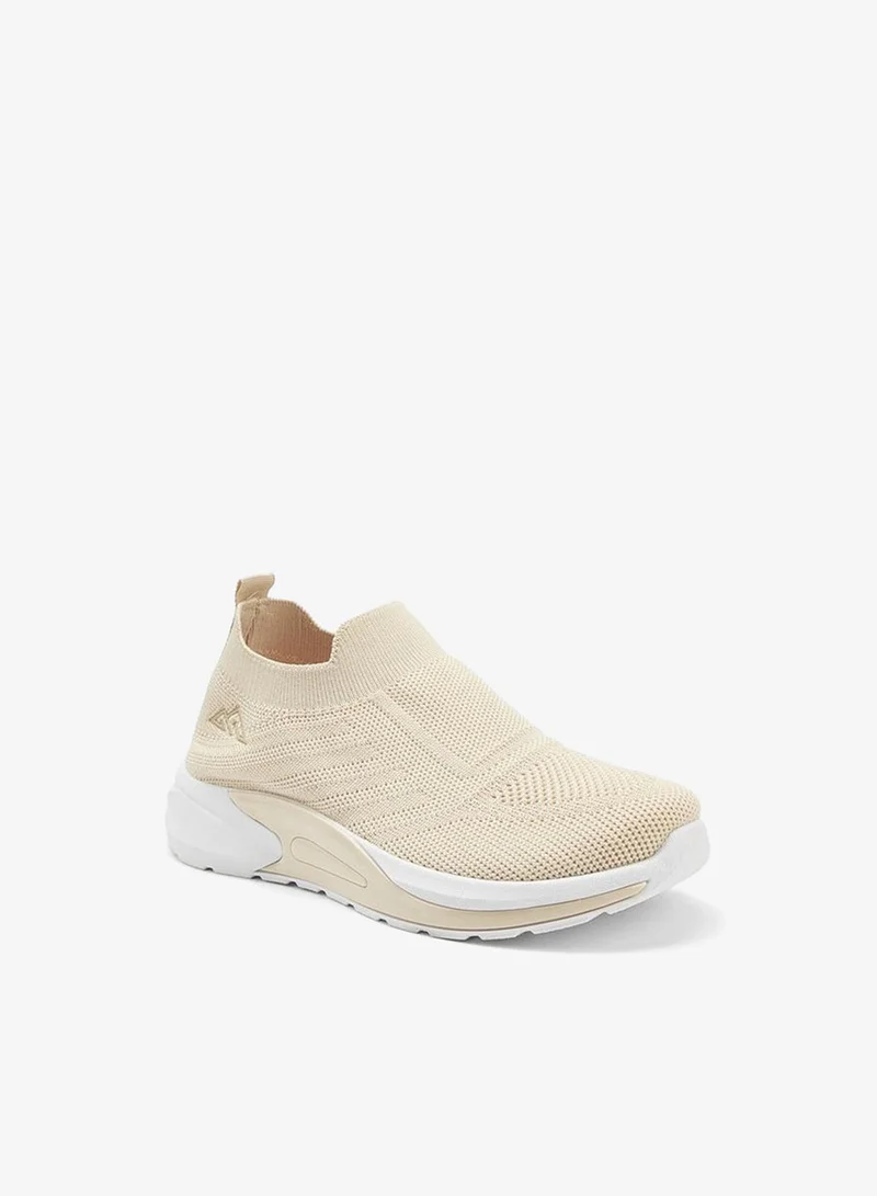 Oaklan by Shoexpress BEIGE Textured Slip-On Sports Shoes With Pull Tab for Women | Best Price UAE
