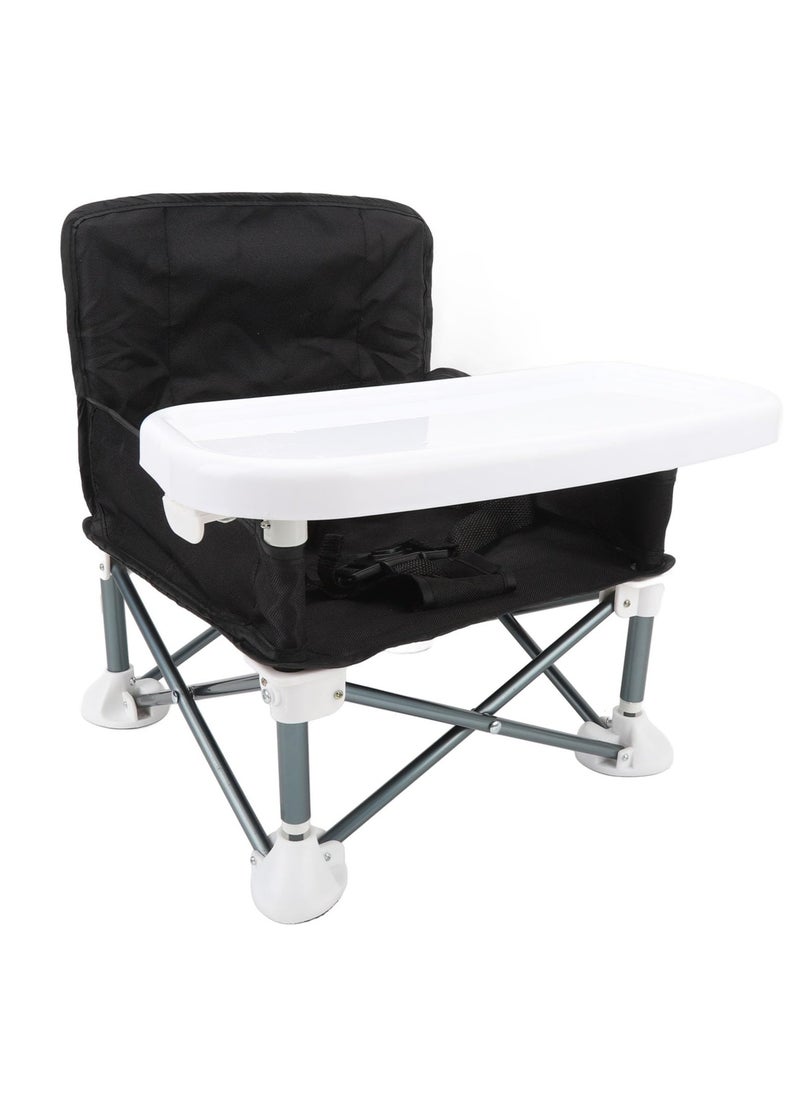 Aideli Removable and Portable Booster Seat for Children – Ideal for Dining, Travel, and the Beach, with Tray and Safety Belt  - Image 1