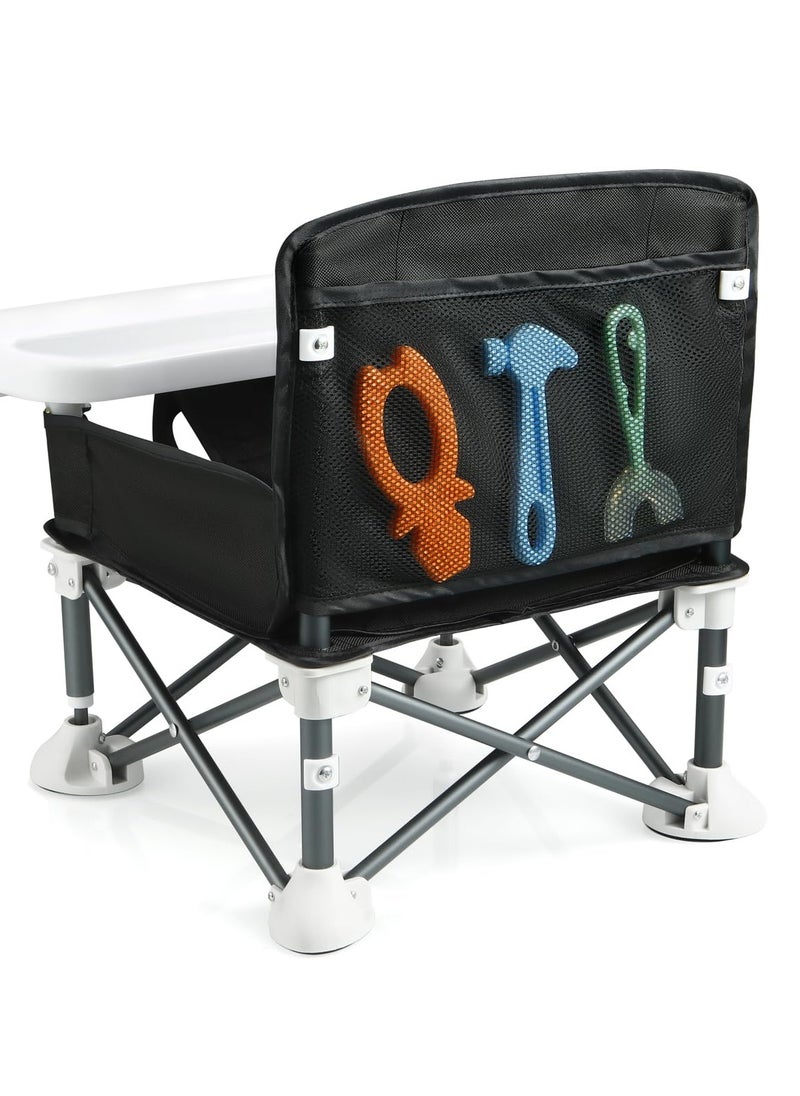 Aideli Removable and Portable Booster Seat for Children – Ideal for Dining, Travel, and the Beach, with Tray and Safety Belt  - Image 4