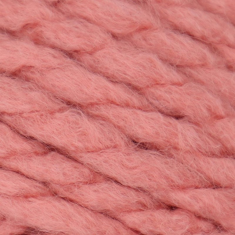 Estako Cozy Thick & Quick Yarn 20% Wool 80% Acrylic Soft Super Bulky Weight #6 Knitting and Crocheting Yarn 3.52 oz (100gr) 65 yds (60 m) (52098-Coral) - Image 2