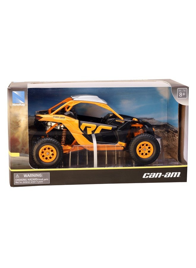 NewRay New Ray Can-Am Maverick X3 XRC Turbo ATV Orange and Black 1/18 Diecast Model - Image 2
