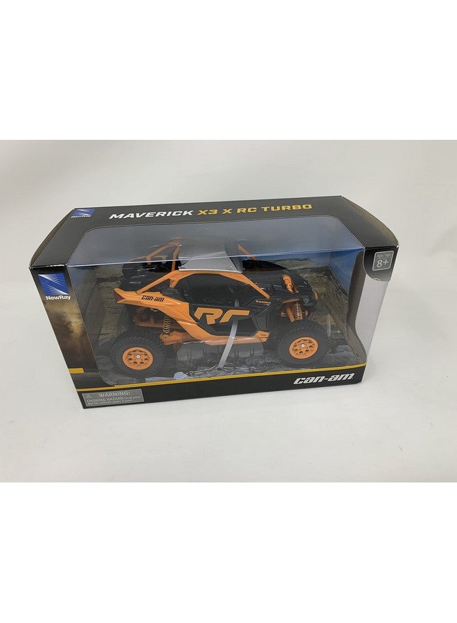 NewRay New Ray Can-Am Maverick X3 XRC Turbo ATV Orange and Black 1/18 Diecast Model - Image 3